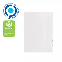 Dėklas dokumentams Leitz Recycle , A4, L formos, (pak. -25vnt.), matinės sp., pak.