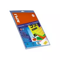 Lipnios etiketės APLI, 64 x 33,9 mm, A4, 24 lipdukai lape, 20 lapų, žalia sp, pak.