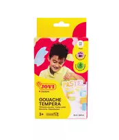 Guašas JOVI TEMPERA, 35 ml, 6 pastelinių spalvų rinkinys su teptuku, vnt.