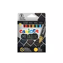 Vaškinės kreidelės CARIOCA Metallic, 8 vnt., vnt.