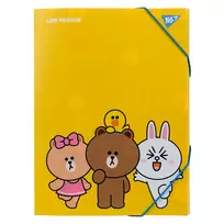 Aplankalas su gumele YES Line Friends A4, vnt.