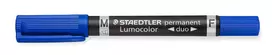 Permanentinis žymeklis STAEDTLER LUMOCOLOR DUO 348, MĖLYNA, vnt.