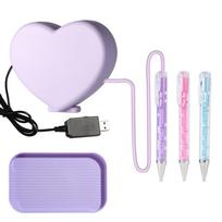 Rhinestone Picker Tool Set for Nail Art & Diamond Painting violetinė širdies spalva