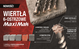 Grąžtas MAKITA grąžtai SDS MAX 32x 780x 920mm MAXI MAK 6-OSTRZOWE