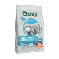 Oasy Monoprotein Adult Medium/Large sausas pašaras su upėtakiu didesnių veislių šunims, 2 kg