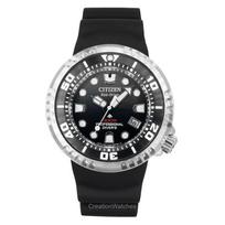 Citizen Promaster Guminis dirželis Juodas ciferblatas Eco-Drive Nardytojo BN1024-01E 300M Vyriškas laikrodis juoda