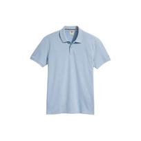 Levis Casual Comfortable Solid Color Short Sleeve Polo Shirt Men Polo Shirts Sky-Blue A7249-0003 XL