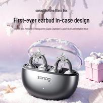 SANAG S6S Nova Ear-Clip Open-Ear Bluetooth Sport Headphones juoda