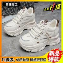 Shoes women's autumn and winter ins trendy and versatile fashion inner height increase dad shoes women's 2025 super soft sole light sports shoes 35