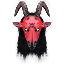 Red goat mask, horror cosplay headgear One size fits all adults