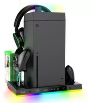 iPega XBX024S daugiafunkcis įkrovimo RGB stovas su aušinimu, skirtas XBOX (pažeista pakuotė)
