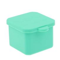 Silikono Bento Box pagardų dėžutės padažo skirstytuvo puodelis su dangteliu Kvadratinis stačiakampis prieskonių laikymo dėžutė Daugkartinė vaikų pietų dėžutė white