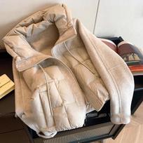 Fashion Woolen Patchwork Hoodie Jackets Winter Lazy Thicked Warm Coat Women All-match Casual Tops S