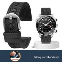 Premium-Grade Fluororubber Watch Strap 21mm 20mm 22mm For Seiko SRP777J1New Watch Band Diving Waterproof Bracelet Black Color 20mm