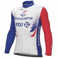 Fdj Autumn 2025 Pro Team Cycling Jersey19D Bib Set MTB Uniform Bicycle Clothing Quick Dry Bike Clothes Mens Long Cycling Wear S