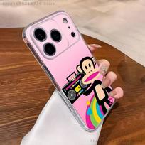 monkey Funny P-Paul F-Frank Phone Case For iPhone 16,15,17,12,13,14,11 Max,Pro,Plus,X,XS,XR,SE4,E Mini Transparent Cover iPhone16