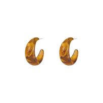 Lightweight Resin Hoop Earrings Small Size Unique Design Fashion Jewelry Women Accessories for Daily Wear and Special Occasions One Size ruda