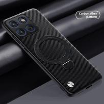 Dėl Motorola Moto Edge 70 dėklo Kietas PU anglies pluošto žiedas Laikiklis Magnetinis apsauginis galinis dangtelis Dėl Moto edge70 telefono korpuso Motorola Edge 70 juoda