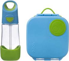 B.box Mini Lunchbox - vaikiškas pusryčių indelis 1l, rinkinys su buteliuku | Vandenyno brizas