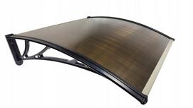 Stogelis virš durų Metal-gum, 150x80 cm, juodas