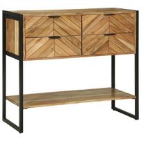 Konsolės stalas 90x35x80 cm Kieta mediena Akacijos