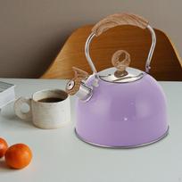 Arbatinukas viryklei Teapot 2,5L Lengvai valomas Didelės talpos Nerūdijančio plieno Stilingas Kavos gaminimui brown