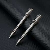 Titanium Alloy Hexagonal Ballpoint Pen with Press Cap - Metal Signature Pen for Office & Gifts