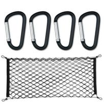 Elastingas automobilio bagažinės tinklas 130×45 cm su karabinais