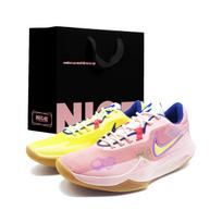 Nike Precision 6 Abrasion Resistant Low top Basketball Shoes Men's Pink Yellow HV1796-141(Team1108-LD) 44.5