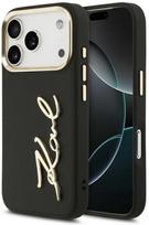 Karl Lagerfeld Karl Script Logo dėklas skirtas Apple iPhone 17 Pro juodos spalvos