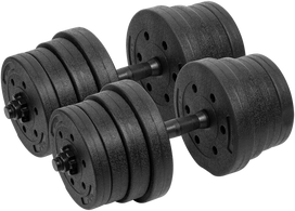 Hantle Bituminiai reguliuojamo svorio hanteliai 2 x 15 kg REBEL ACTIVE