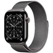 Apple Watch Series 11, GPS + Cellular, Slate Titanium, Black Milanese Loop (M/L) - 46mm MFD44ET/A