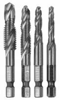 Grąžtai su sriegikliu PRO-TECHNIK 5-10mm HSS HEX 1/4" 4vnt.