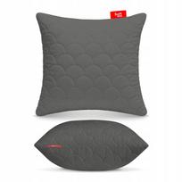 Antialerginė pagalvė 45x45 cm pilka dygsniuota su užtrauktuku