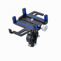 Dviračio telefono laikiklis 360° aliuminio laikiklis, 1 vnt., Black Blue