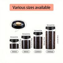 Virtuvinis maisto produktų indelis, stiklinis, sandarus, 1 vnt., 1200ml