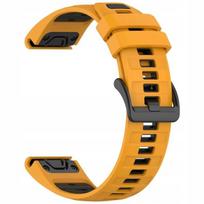 „BestAccessories“, dirželis G. Fenix 5 6 7 8 47 mm / Instinct 1 2 / Epix 1 2 Pro, spalva oranžinė–juoda