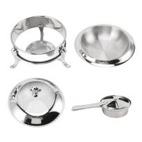 Chafing Dish Buffet Set Round Buffet Warmer with Lid Stainless Steel Fuel Heating Portable Catering 22cm/2.3L