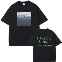 Rapper Kanye West Vultures I Hate Being Bi-Polar Its Awesome Album Print T Shirt Men Women Hip Hop Oversized Casual T-shirt01336 S