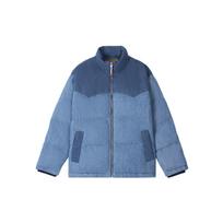 Levis Winter Warm Series Denim Patchwork Loose Fit Comfortable Warm Stand Collar Design Fashion Trend Down Jacket Unisex Jacket 004Z9-0001 S