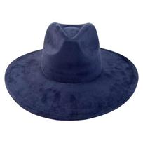 Artificial Suede Western Cowboy Hat Mujer Style Felt Jazz Hats New Roll Brim Cowgirl Cap  Men Women tamsiai mėlyna spalva