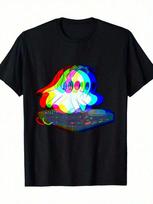 House Music Ghost Halloween Techno Rave Halloween Party Unisex T-Shirt S