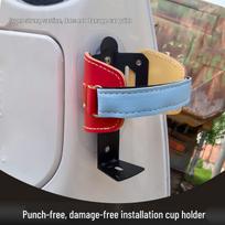 Vespa 150/GTS300 Motorcycle Cup & Bottle Holder Accessory Adhesive Cup Holder - Black