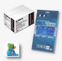 Guminės latekso pirštinės Santex Blue Satin, 12 porų