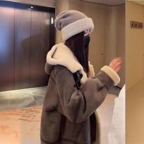 Lamb fur fur integrated fur coat women's winter plush thickened fur coat small man S size 90-52.5kg