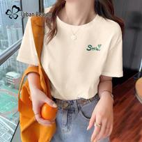 Urban Lady Happy Mood Print Pure Cotton Loose T-Shirt M