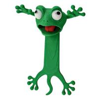 Cartoon Frog Bookmark 3D Wacky Animal Page Marker Funny Cute Squashed Frog Ornament for Students Boys Girls Book Lovers 1pc
