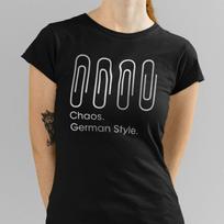 Chaos. German Style. Funny Fun Humor Funny Paper Clip Women's T-Shirt Mens Womens Tees Top 3XL