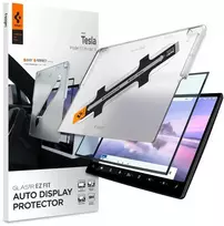 TEMPERED GLASS Spigen GLAS.TR "EZ FIT" TESLA MODEL X 2022 | MODEL S 2021 Juodas