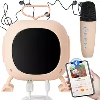 Fusion Accessories Fusion karaoke garsiakalbis su mikrofonu | Bluetooth | RGB rožinis